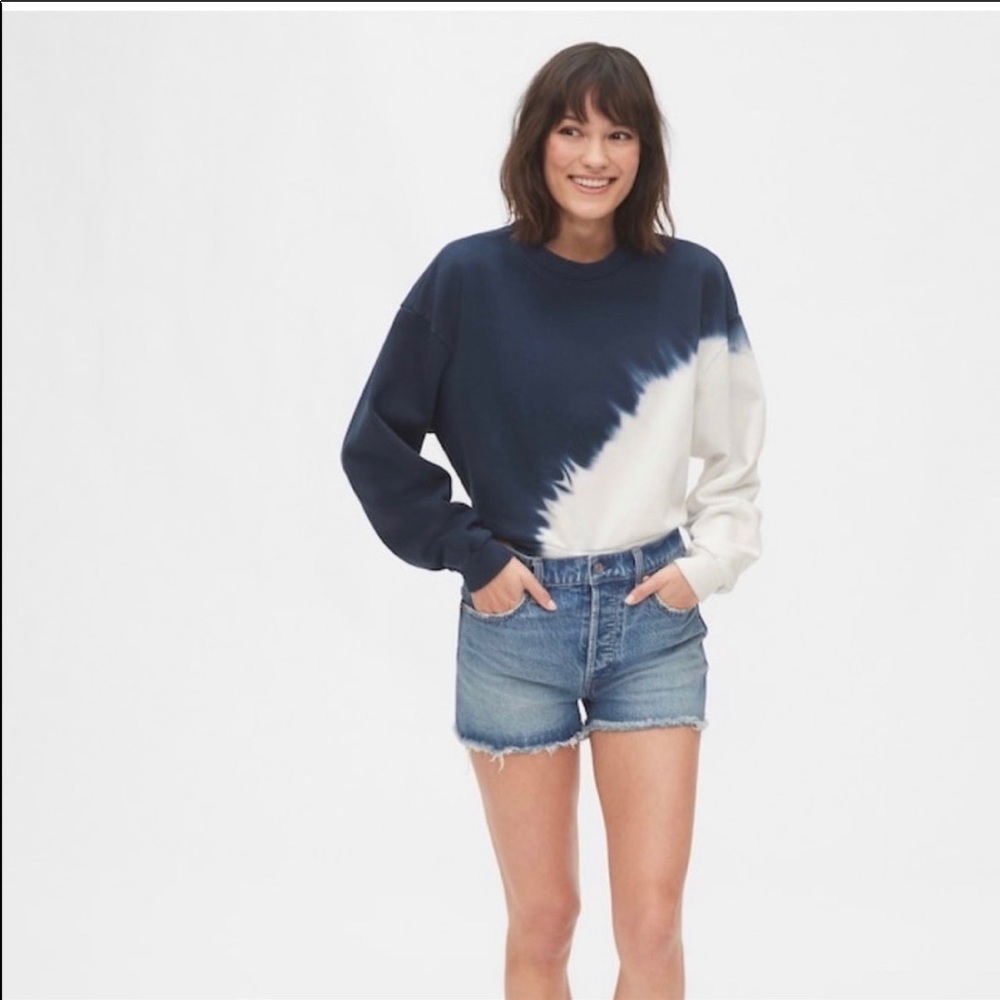NWT Cropped Pullover Sweatshirt in French Terry